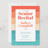 Invitation Custom Senior Considérant Rétro Musique moderne Th (Devant)