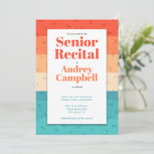 Invitation Custom Senior Considérant Rétro Musique moderne Th (Debout devant)