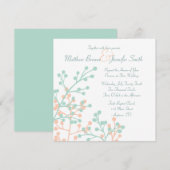 Invitation Custom Square Rustic Floral Wedding Invite (Devant / Derrière)