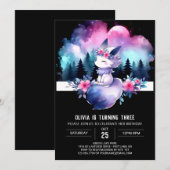 Invitation Custom Sweet Wolf Birthday (Devant / Derrière)
