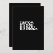 Invitation custom  the  man the myth the legend (Devant / Derrière)