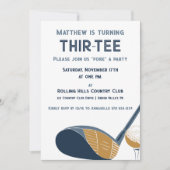 Invitation Custom Thir-Tee Par-Tee Golf Themed Birthday (Devant)