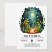Invitation Custom Tree Adventure Woodland Anniversaire (Devant / Derrière)