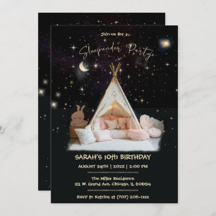 Invitation Custom Under the Stars Sleepunder Anniversaire