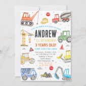 Invitation Custom Une Fête d'anniversaire de construction mod (Devant)