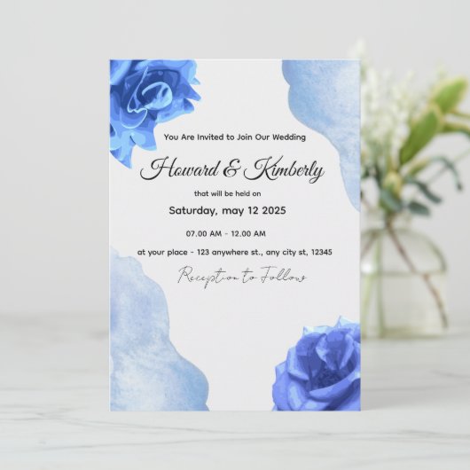 Invitation Custom Wedding Invitation"  "Elegant Wedding Invit (Debout devant)