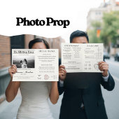 Invitation Custom Wedding Newspaper - Fun Guest Activity Book