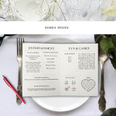 Invitation Custom Wedding Newspaper - Fun Guest Activity Book