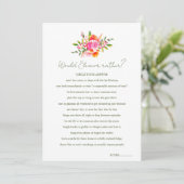 Invitation Custom Would She Rather Floral Shower Game (Debout devant)