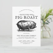 Invitation Customisée à la partie BBQ rôtie de por (Debout devant)