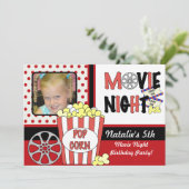 Invitation customisée d'anniversaire de films de (Debout devant)