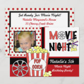 Invitation customisée d'anniversaire de films de (Devant / Derrière)