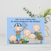 Invitation customisée d'anniversaire de hausse de (Debout devant)