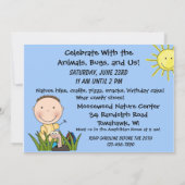 Invitation customisée d'anniversaire de hausse de (Dos)