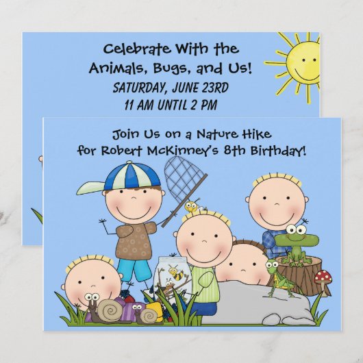 Invitation customisée d'anniversaire de hausse de (Devant / Derrière)