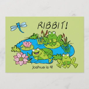 Invitation customisée d'anniversaire d'étang de