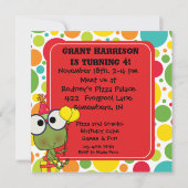 Invitation customisée d'anniversaire d'houblon de (Dos)