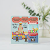 Invitation customisée de fête d'anniversaire (Debout devant)