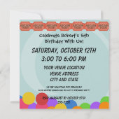 Invitation customisée de fête d'anniversaire (Dos)