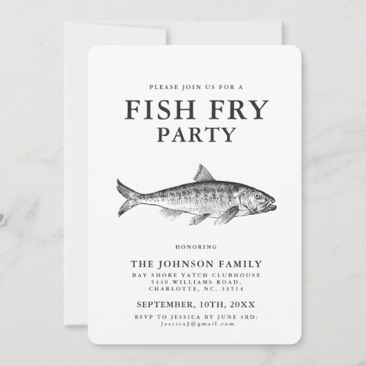 Invitation customisée par partie minimale de BBQ (Devant)