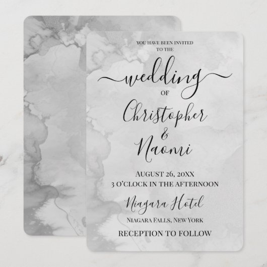 Invitation Customiser cet Arrière - plan d'aquarelle (Devant / Derrière)