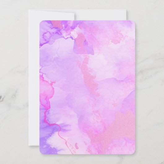 Invitation Customiser cet Arrière - plan d'aquarelle (Dos)