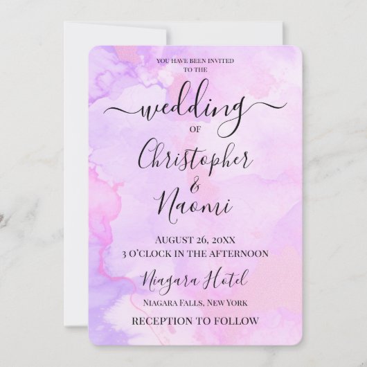 Invitation Customiser cet Arrière - plan d'aquarelle (Devant)