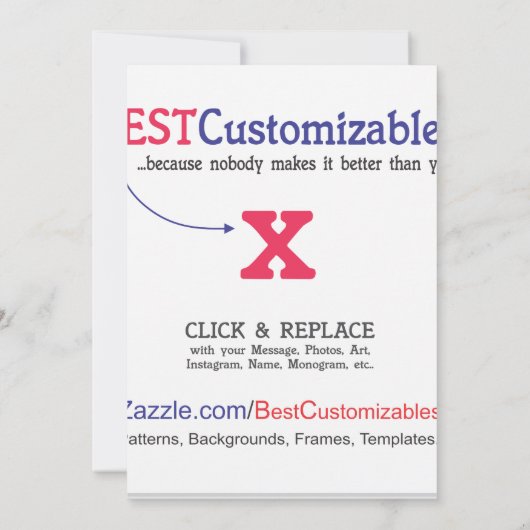 Invitation  Customisez-Le ! (Dos)