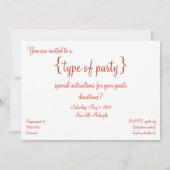 Invitation Customisez votre Dannebrog ! Party l'invitation (Dos)