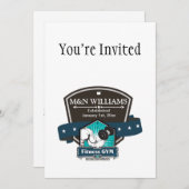 Invitation Customisez votre logo nommé de gymnase de forme (Devant / Derrière)