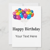 Invitation Customizable Birthday card (Devant)