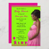 Invitation Customizable Blue Gold | Pregnant Downloadable (Devant / Derrière)