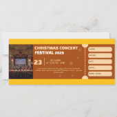Invitation Customizable Christmas Concert Festival Gift TickT (Devant)