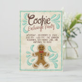 Invitation Customizable Christmas Cookie Exchange Party  (Debout devant)