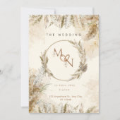 Invitation Customizable Elegant Calligraphy Wedding (Devant)