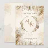 Invitation Customizable Elegant Calligraphy Wedding (Devant / Derrière)