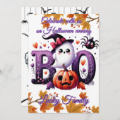 Invitation Customizable Funny Halloween card (Devant / Derrière)