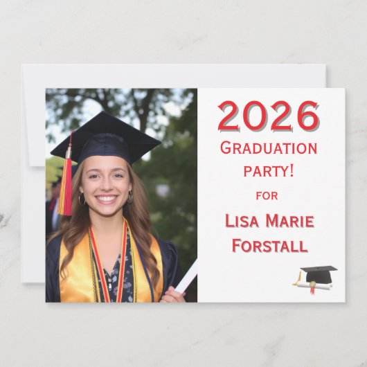 Invitation Customizable Graduation  (Devant)