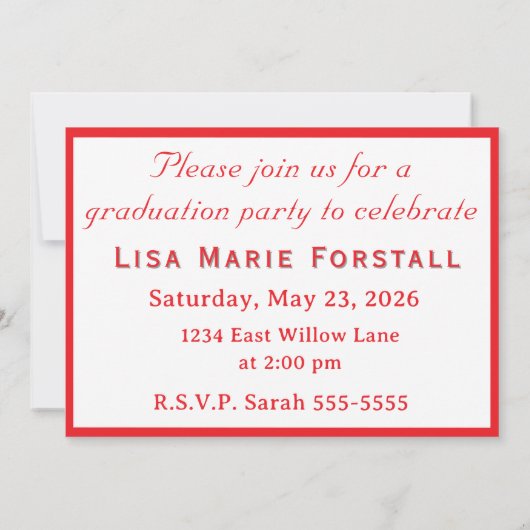 Invitation Customizable Graduation  (Dos)