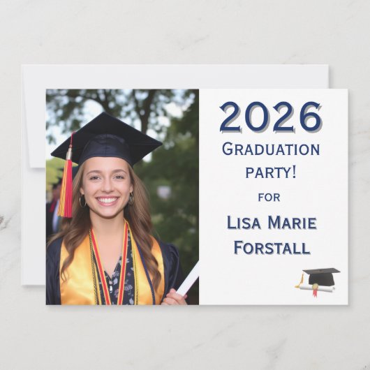 Invitation Customizable Graduation  (Devant)