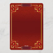 Invitation Customized Gold Horse Red Chinese New Year Party  (Dos)