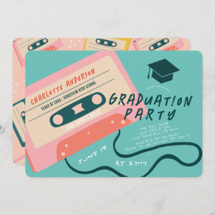 Invitation Cute 80's Pink Cassette Tape Musique