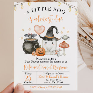 Invitation Cute A Little Boo Baby Shower
