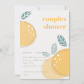 Invitation Cute Abstrait Citron Fruité Bold Couples Douche Co (Devant)