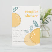 Invitation Cute Abstrait Citron Fruité Bold Couples Douche Co (Debout devant)