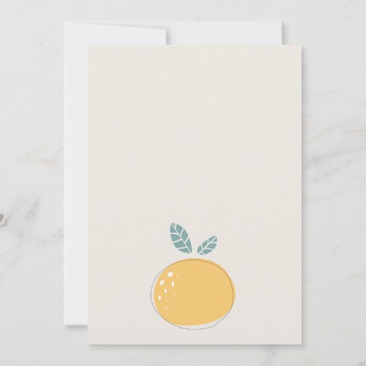 Invitation Cute Abstrait Citron Fruité Bold Couples Douche Co (Dos)