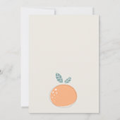 Invitation Cute Abstrait Orange Fruité Gras Mariage (Dos)