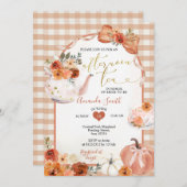 Invitation Cute Afternoon Tea party Bow Citrouille Fête des m (Devant / Derrière)