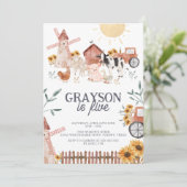 Invitation Cute Agritourisme & Vache Imprimer Agritourisme An (Debout devant)