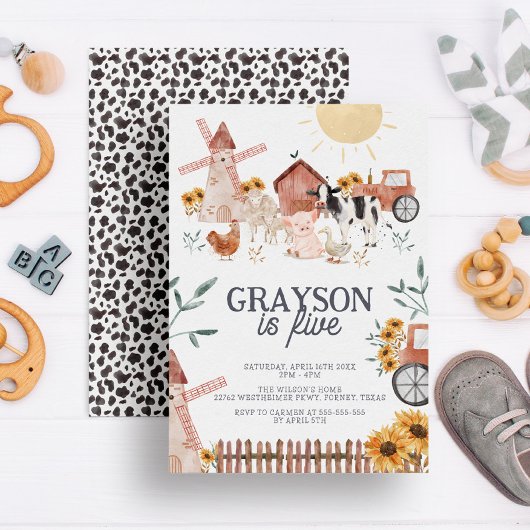 Invitation Cute Agritourisme & Vache Imprimer Agritourisme An